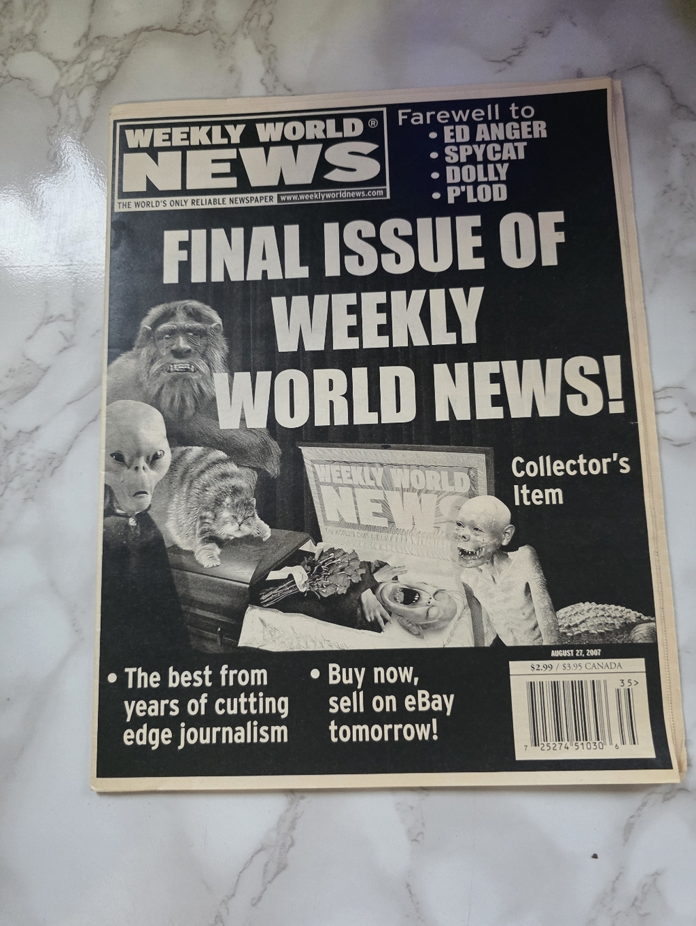 FINAL Standalone Print ISSUE The Weekly World News Tabloid  August 27, 2007
